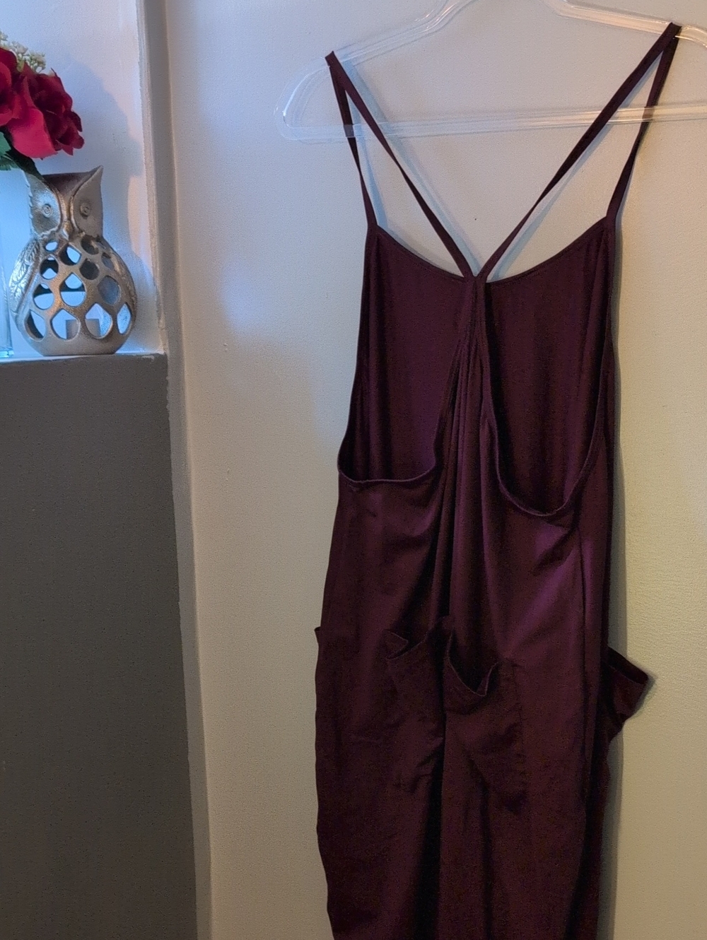 HALARA Deep Wine Sleeveless Jumpsuit with Pockets - Picture 4 of 6